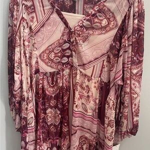 Ophelia Rose Bohemian Paisley Print Dress. Size 3x  NWT
